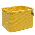 COMFY-HOMI Square Woven Cotton Rope Basket for Organizing, Gift Baskets for Handles, Empty Gift Baskets, Toy Basket for bins|