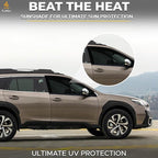 EcoNour Car Front Side Window Sun Shades Compatible for Subaru Outback | 2Pack Breathable Super Stretchy Mesh Sun Shade | Heat Block UV Protection Car Window Screen Covers | Mosquito Net Curtains