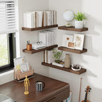 36 Inch Floating Shelves, 8 Inch Deep Floating Shelves for Wall, Hanging Shelf with Invisible Brackets, Deep Shelves for Bath