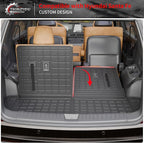 Floor Mats Compatible with 2024 2025 2026 Hyundai Santa Fe Cargo Liner Fit Gas&Hybrid TPE All Weather Back Seat Cover Protector Santa Fe Accessories (Trunk Mat with Backrest Mat+Floor Mats)