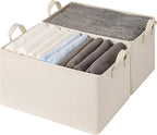 StorageWorks Storage Bins, Shelves Baskets for Organizing, 45L Extra Large Fabric Closet Organizers with Handles, Metal Frame