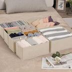 Criusia Drawer Organizer Clothes,16 Pack Underwear Drawer Organizers, Foldable Closet Organizers and Storage Dresser Drawer D