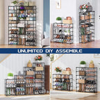 Mavivegue 3 Row 12 Tiers Shoe Rack, Large Storage Space, Metal Shoe Rack Organizer for Entryway, Closet, Bedroom, Garage,Blac