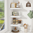 Fun Memories 12 Inch Square Floating Shelves 3 Pack - Wall Shelves with Invisible Brackets, Small Floating Shelves for Wall, 