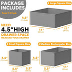 SpaceAid Drawer Organizer Clothes, 12 Pack Dresser Organizer Bins for Nursery, Closet Organization and Storage Dividers for C