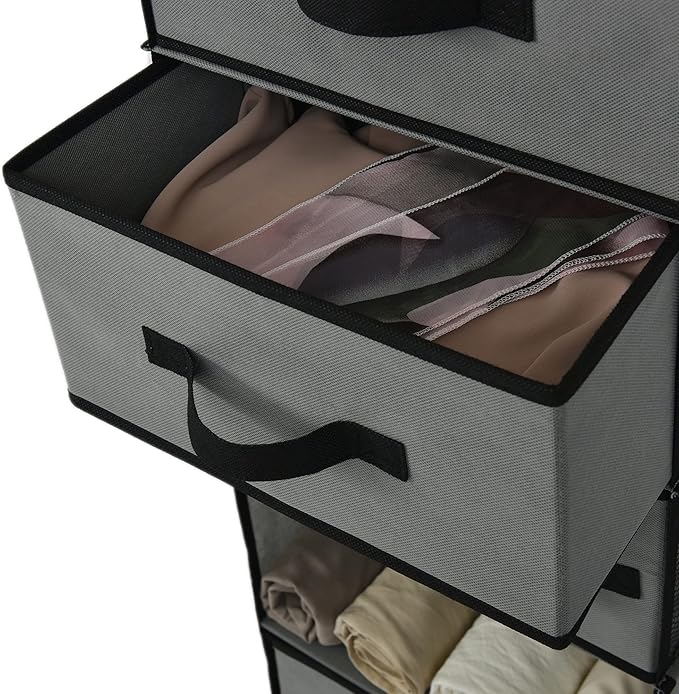 GRANNY SAYS 6-Shelf Hanging Closet Organizer, Separable to 2 Pack 3-Shelf, Closet Organization and Storage with 3 Different D