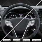 West Llama Customized Auto Car Steering Wheel Cover for Hyundai,Tucson,Sonata,Elantra,Santa Fe,Genesis,Sonata Hybrid,Azera,Ve