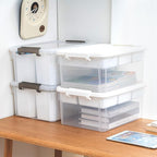 Citylife 17 QT Plastic Storage Bins Clear Storage Box with Lids Multipurpose Stackable Storage Containers for Organizing Tool