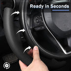 Fit for Toyota Steering Wheel Cover, Car Steering Wheel Cover for Toyota Corolla(2020-2026) Rav4(2019-2025) Camry(2018-2024) Venza(2021-2024) Avalon(2019-2022) Accessories (Perforated Black)