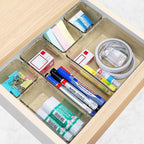 StorMiracle 13 PCS Drawer Organizer Set, 5 Varied Size Bathroom and kitchen Drawer cabinet organizer Trays, Clear Storage Bin