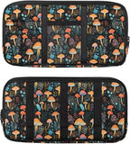 Mushroom Car Sun Visor Organizer, Auto Interior Visor Storage Pouch Holder with Zipper, Auto Interior Accessories Multi-Pocket Universal Car Accessories for Card, Document
