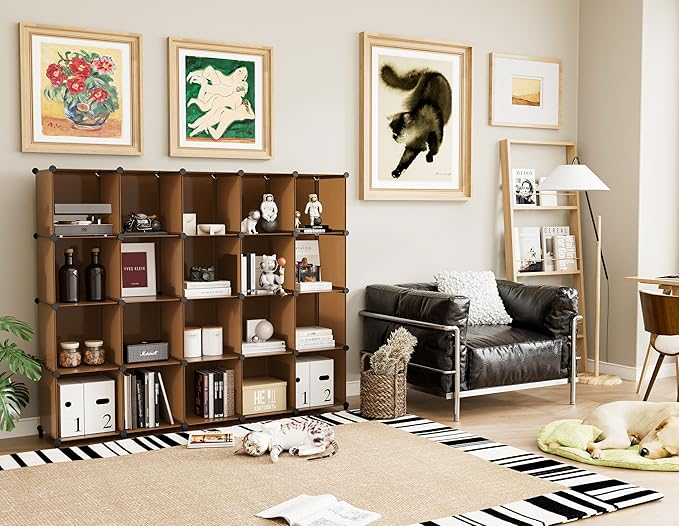 6-Cube Storage Organizer, Closet Organizer Storage Shelf Bookcase Bookshelf with Metal Hammer, Storage Cubes Organizer Cabine