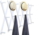 WEBI Accordion Wall Hanger,Wooden Expandable Coat Rack Wall Mounted,Accordion Hat Rack for Wall,Accordion Hook Rack for Hats,