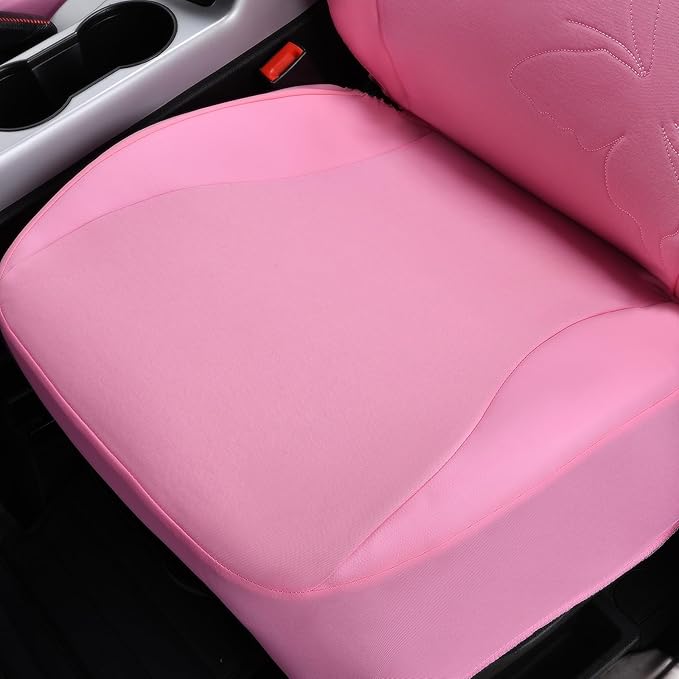Flying Banner Butterfly car seat Covers ful Set Fashion Universal Lady Woman Female Rear Bench Split Colorized (Full Set - La