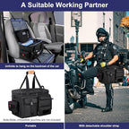 Patrol Bag Law Enforcement Police Gear Bag, Car Front Seat Organizer Tactical Officer Duty Bags, Police Car Accessories for Passenger Seat, Multiple Compartment Molle Webbing Removable Shoulder Strap