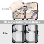 Compression Packing Cubes for Travel, Lightweight Vacation Travel Essentials, Travel Accessories for Suitcase Organizer Bags 