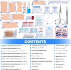 Mini First Aid Kit - 150 Pieces Emergency Medical Kit for Home, Car, Travel, Camping, Truck, Hiking, Sports, Office, Vehicle 