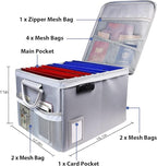 TOMKID Fireproof File Cabinet with Lock, Fireproof Document Organizer Collapsible File Box Filing Cabinet with Handle for Let