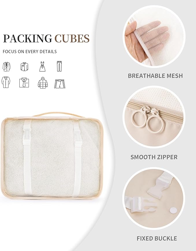 Packing Cubes 11 PCS, Mesh Breathable Luggage Organizers Bags, Packing Organizers, Durable Travel Essentials Bags Set, Travel