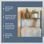 BARNWOODUSA Throw Blanket Ladder – Fully Assembled Reclaimed Wood – Rustic Decorative Ladder for Towels, Quilts, & More – Per