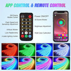 Nilight 6Pcs Car Underglow Neon Accent Strip Lights 300 LEDs Multi Color RGB-IC DIY Sound Active Function Music Mode with APP Control and Remote Control Underbody Light Strip