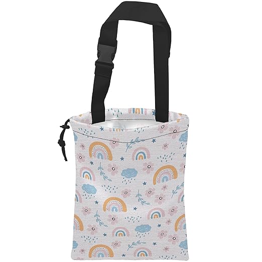 Car Trash Bag Hanging Cloud Rainbow Flower Car Trash Can Waterproof Garbage Bag Hanging for Car Back Seat