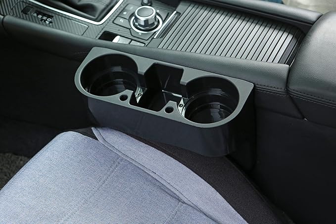 Heart Horse Cup Holder Portable Multifunction Vehicle Seat Cup Cell Phone Drinks Holder Box Car Interior Organizer (Black)