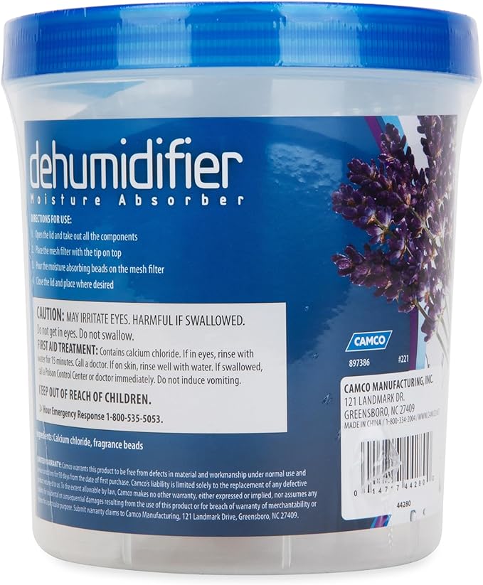 Camco Dehumidifier Moisture Absorber - Absorbs Up to 3x Its Weight in Water, Reduces Moisture and Humidity in Offices,