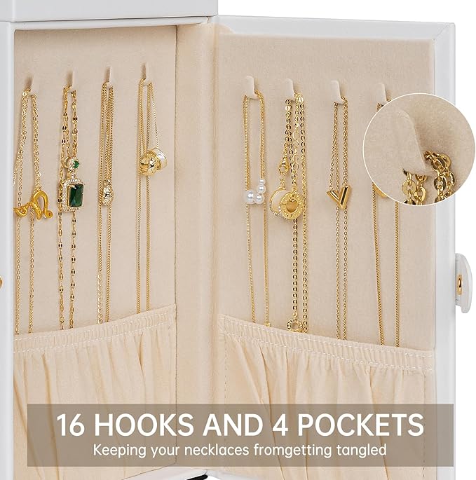 AKOZLIN 6-Tier Jewelry Box Organizer Functional 5 Drawers Leather Jewelry Storage Case for Women Girls Ring Necklace Earring 