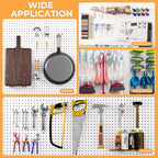 INCLY 4/6 Inch Pegboard Hooks, 36 Pack Heavy Duty Double Arm Peg Board Straight Hooks, Peg Board Tool Hangers Fit for 1/4" Pe