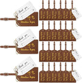 Sweetude 48 Sets Leather Luggage Tag Bulk and So The Adventure Begins Luggage Tags with Name Card for Wedding Bridal Shower B