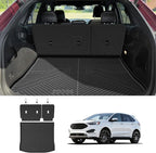 LASFIT Floor Mats&Cargo Backrest Mat for Ford Edge 2015-2024,Costom Fit All Weather Protection TPE Easy Clean Floor Liners, Keep Your Car Trunk Clean and Tidy,1pcs.