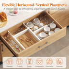 Lifewit 5 Pack Drawer Dividers 5" High, 13.5-22" Adjustable Clothes Organizers,Plastic Expandable Separators in Dresser/Bedro