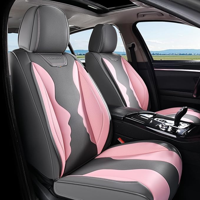 Coverado Car Seat Covers, Front Covers for Cars, Car Seat Cover Front Seats, Automotive Seat Cover, Waterproof, Leather Car S