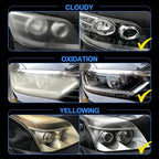 Advanced Car Headlight Restoration Kit: Erase Yellowing & Oxidation Restores Clarity with Long-Lasting UV & Hydrophobic Ceram
