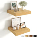 Fun Memories Floating Shelves for Wall - 10" x 10" Wood Shelf with Invisible Bracket - Deep Floating Shelves - 10 Inch Shelf 
