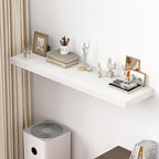 Dreamland 55" Floating Shelves for Wall, 12" Deep Thicker White Floating Shelves, Wall-Mounted Shelves for Bedroom, Living Ro