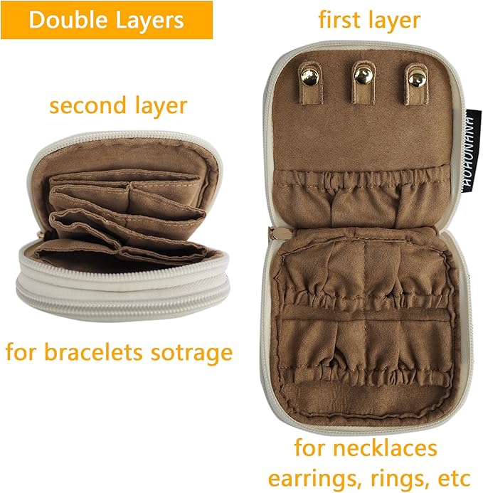 Travel Jewelry Case Small Jewelry Organizer Purse Jewelry Bag Women Christmas Gifts Jewelry Purse for Bracelet Rings Earring 