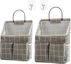 2pcs Wall Hanging Storage Bag,Wall Hanging Organizer Bags with Pockets, Wall Organizer Storage for Dormitory Bathroom Bedroom