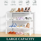 Smiry Shoe Rack, 3 Tier Thick Bamboo Shoe Organizer, Stackable Free Standing Wooden Shoe Storage Shelf for Closet, Entryway, 