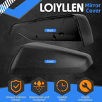 Driver Side Mirror Cover Replacement for Chevrolet Equinox 2018 2019 2020 2021 2022 2023, for GMC Terrain 2018-2023 - Left Side Mirror Covers, Rear View Mirror Cap Accessories Textured