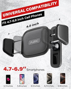 APPS2Car Magnetic Phone Holder for Gym, Aluminum Alloy Base and Joint 360 Adjustable, Compatible with 4.7-6.9" All Phones & Heavy Case, Grey