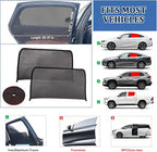 Car Window Shades,Car Window Screens for Camping,Car Window Cover for Baby,Universal Stretchable & Breathable Mesh Shades,Block Sun Rays,Fit Most Truck,SUV and Minivan(Rear 2 Pack)