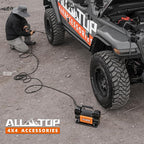 ALL-TOP Air Compressor Kit, Dual Cylinder 12V Portable Inflator 12.35 ft³/Min, Offroad Air Compressor Pump for Truck Tires, Heavy Duty Max 150 PSI for 4x4 Vehicle & RV