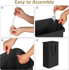 efluky Slim Laundry Basket with Lid, Narrow Laundry Hamper with Handles, Collapsible Dirty Clothes Hamper, Tall Laundry Bin f