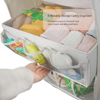 3in1 Over The Door Shoe Organizer with 5 Slanted Compartments,Removable Storage Bin & Transparent Pockets,Thickened Waterproo