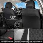 FLORICH Seat Covers Full Set, Leather Seat Covers for Cars, Waterproof Car Seat Protector Breathable, Front and Rear Seat Cov