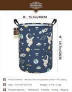 HUNRUNG Laundry Hamper,Large Canvas Fabric Lightweight Storage Basket Toy Organizer Dirty Clothes Collapsible Waterproof for 