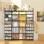 Kottwca 4 Row 10 Tier Large Shoe Rack Organizer for Closet Entryway, 72-80 Pair Shoe Boot Storage Rack, Metal Shoe Shelf Big 