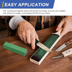 SCOTTCHEN 12 Oz.Stropping Compound Fine Green Buffing Polishing Compound, Leather Strop Compound Honing Compound for Knife Polishing-3Pack